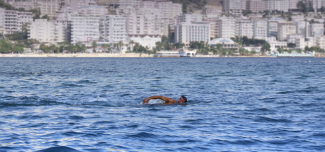 man swimming on water thumbnail