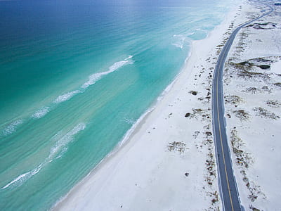top view of beach thumbnail