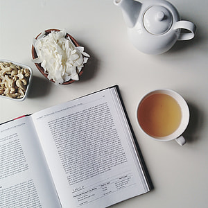 Relaxed sunday with tea and a book thumbnail