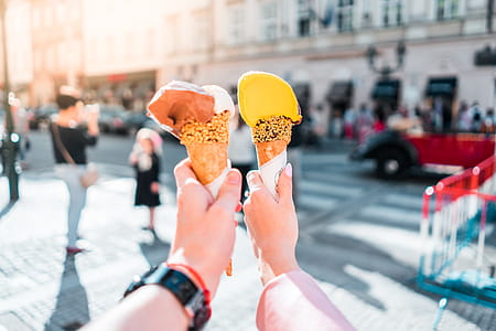 Young Couple Enjoying an Ice Cream thumbnail