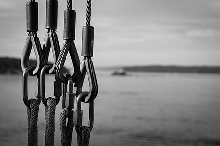 Black and White Photography of Chains thumbnail
