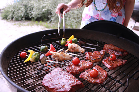 photo of grilled pork on kettle grill thumbnail