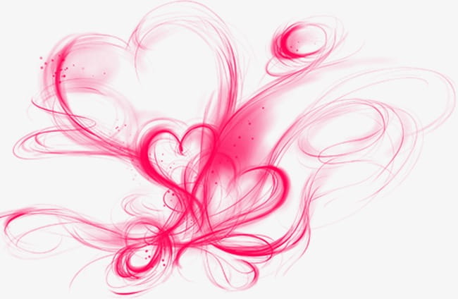 Color smoke, red hearts illustration PNG clipart