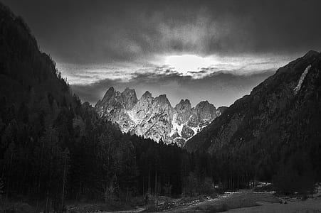 grayscale photo of valley thumbnail