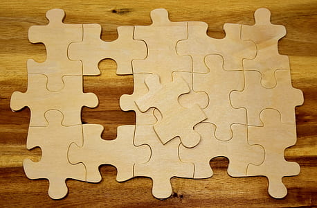 puzzle on wooden board thumbnail