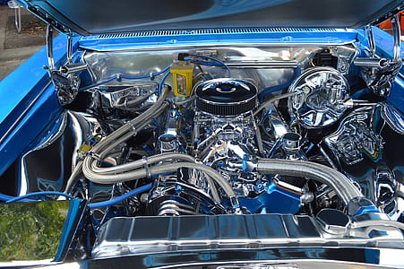 gray and blue automotive engine thumbnail
