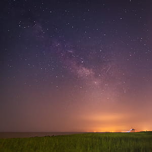 green grass field near seashore thumbnail