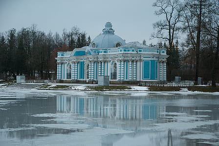 blue and white concrete temple during daytime thumbnail