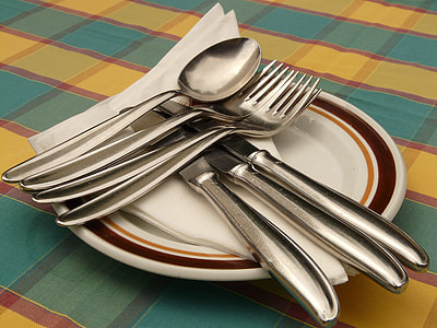 cutlery set on plate thumbnail