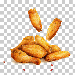 Hamburger Fried chicken Buffalo wing French fries, Golden fried chicken wings, fried chickens PNG clipart