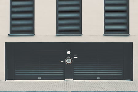 closed black roller shutter thumbnail