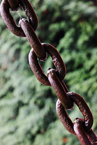 brown rusty chain in macro shot thumbnail