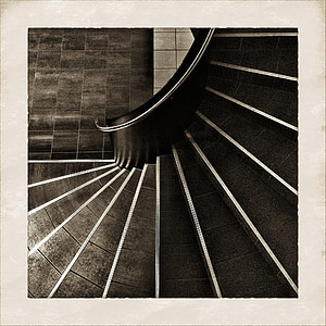 black concrete spiral stair thumbnail