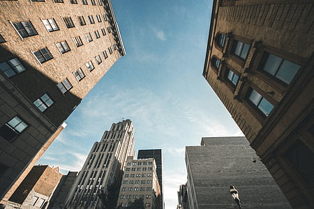 low-angle photography of buildings thumbnail