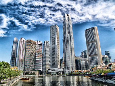 low angle view of high rise buildings thumbnail