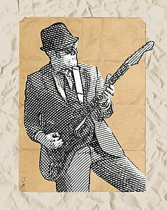 man playing guitar illustration thumbnail