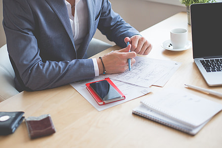 Man Wearing Blue Blazer on Business Meeting thumbnail