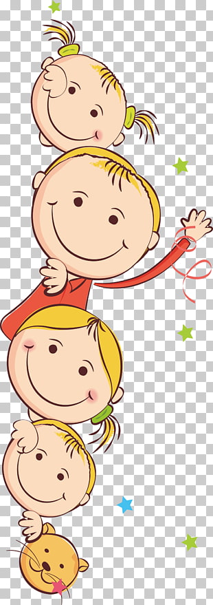Child, Cartoon kids, illustration of girls PNG clipart