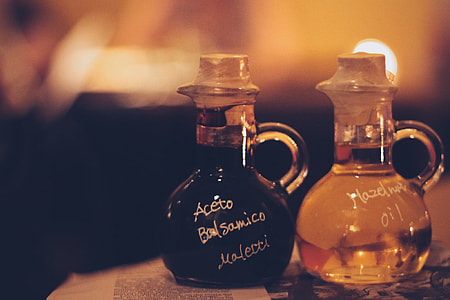 two glass condiment containers thumbnail