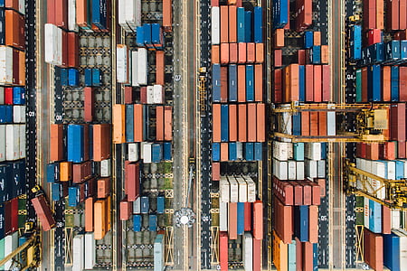 aerial photo of stocked cargo vans thumbnail