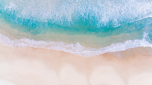 high angle photography of shoreline thumbnail