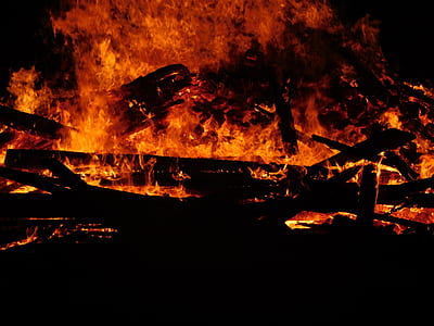 red, night, dark, firewood thumbnail