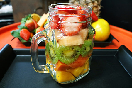 sliced fruits in ball mason jar thumbnail