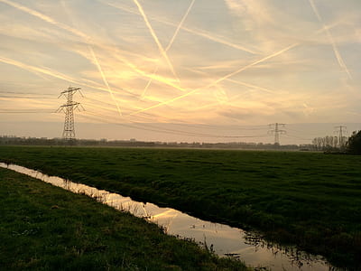 green grass and view of three electric post thumbnail