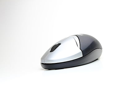 gray and black wireless mouse thumbnail