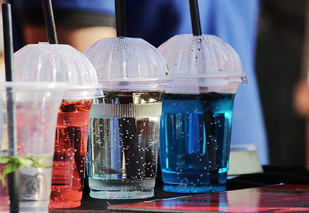 blue liquid in disposable cup thumbnail