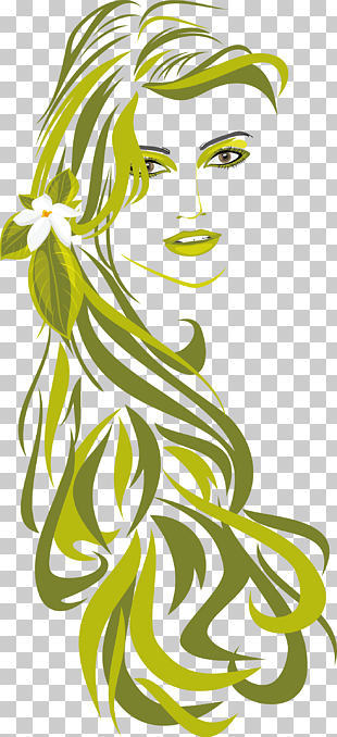Hairstyle Beauty Parlour Stock photography, Illustration girl hairstyle, woman painting PNG clipart
