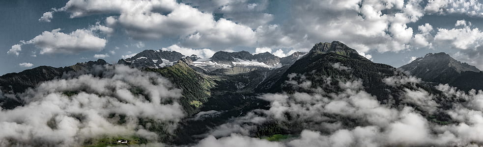 landscape, mountains, nature, sky thumbnail