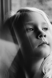 grayscale photography of girl thumbnail