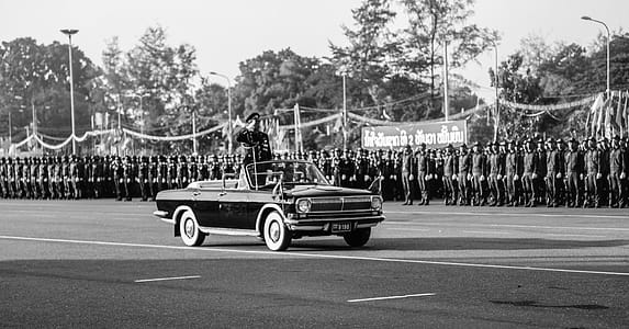 Grayscale Photo of Car thumbnail