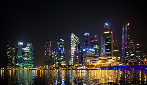 city building during night time thumbnail