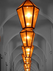 line of brown pendant lamps thumbnail