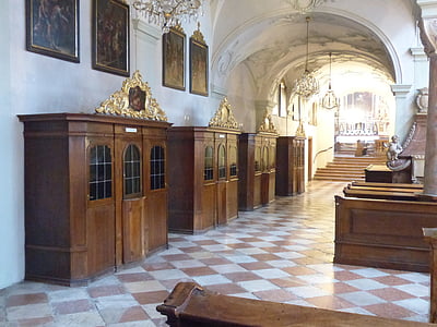 four brown church confession rooms thumbnail
