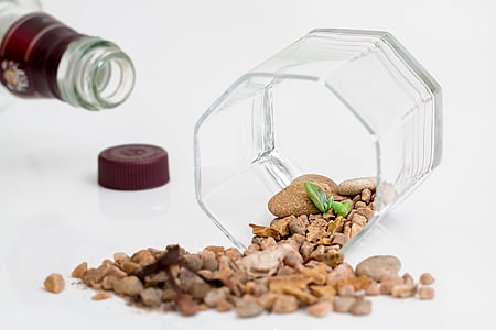 clear rock glass with pebbles thumbnail