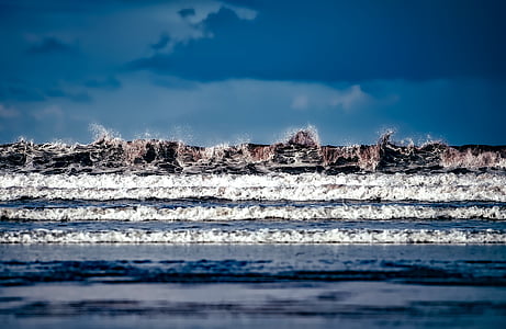 photo of sea waves under blue sky at daytime thumbnail