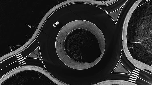 aerial photography of road thumbnail