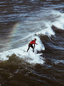 woman riding on surfing board making tricks thumbnail
