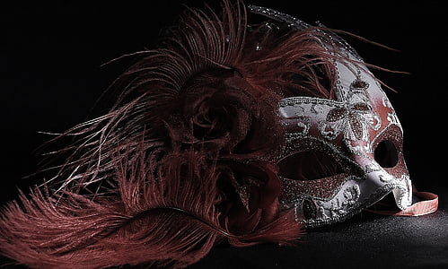 women's white and red mask thumbnail