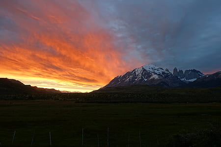 silhouette of mountain during twilight thumbnail