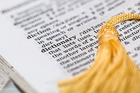 Dictionary book page photo thumbnail
