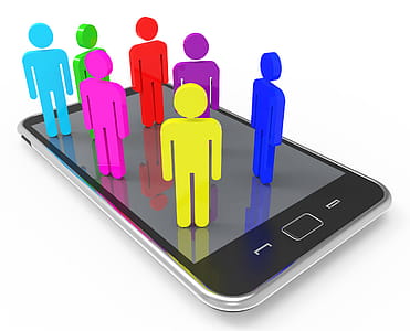 Phone Communication Representing Global Communications And Together thumbnail