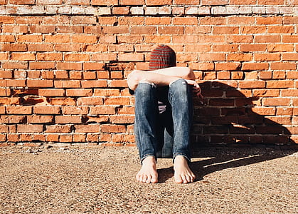 person, feet, bricks, wall thumbnail