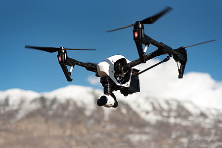white and black drone thumbnail