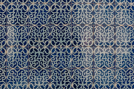 Portuguese Azulejos, typical glazed ceramic tiles, Lisbon, Portugal thumbnail