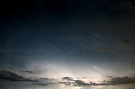 lightning, clouds, night, thunderstorm, weather, storm thumbnail