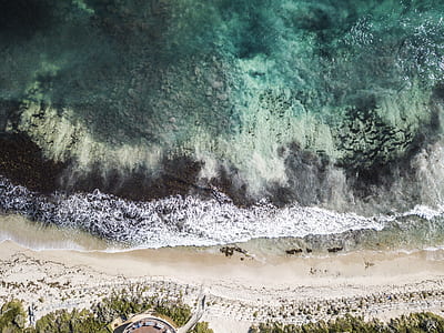 aerial photo of beach thumbnail
